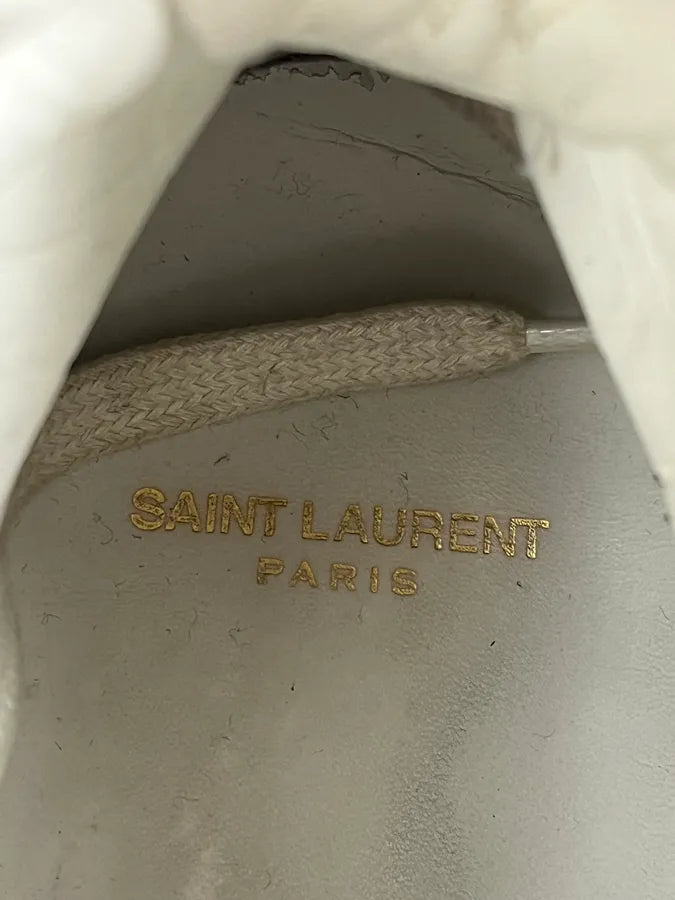 Saint Laurent SL White & Red High Top Leather Sneakers pDikhOM 9