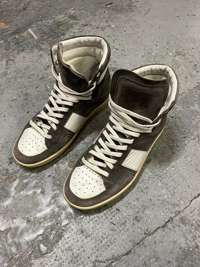 Saint Laurent SL10H Grey & Suede High Shoes by Hedi Slimane IfZCMAn 2