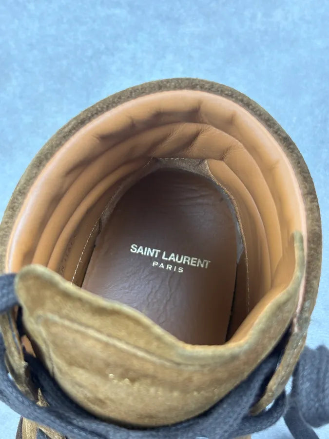 2010s Saint Laurent Tan Brown Suede High Sneakers kDLgsdg 9