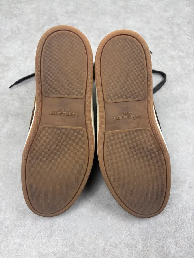 2010s Saint Laurent Tan Brown Suede High Sneakers kDLgsdg 6
