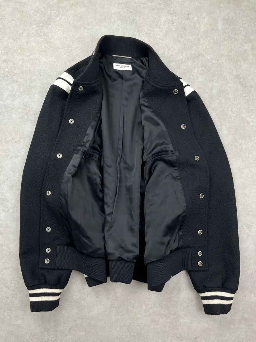 AW2021 Saint Laurent Black Teddy Jacket RVINYEm 3