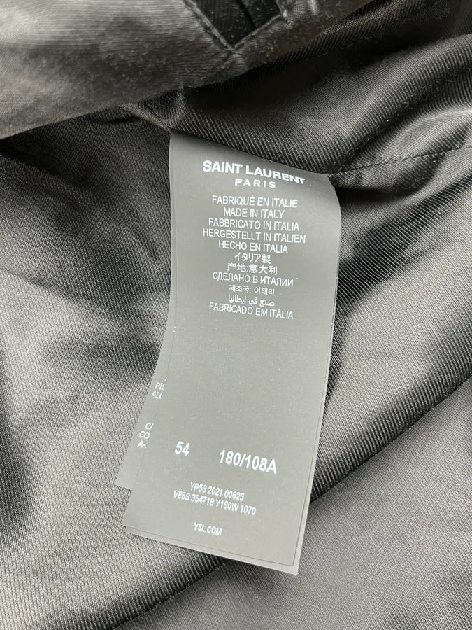 AW2021 Saint Laurent Black Teddy Jacket RVINYEm 10