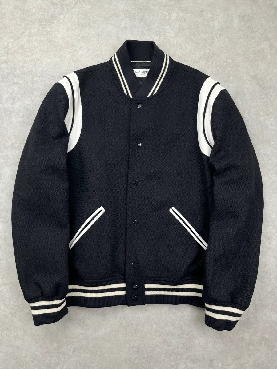AW2021 Saint Laurent Black Teddy Jacket RVINYEm 0