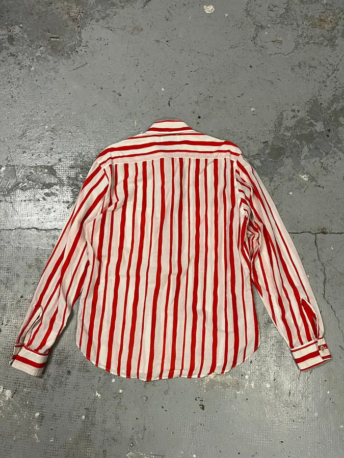 Saint Laurent White & Red Stripes Shirt nrRcycI 3
