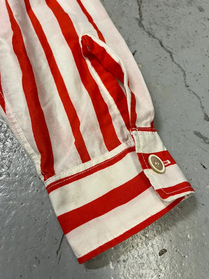 Saint Laurent White & Red Stripes Shirt nrRcycI 6