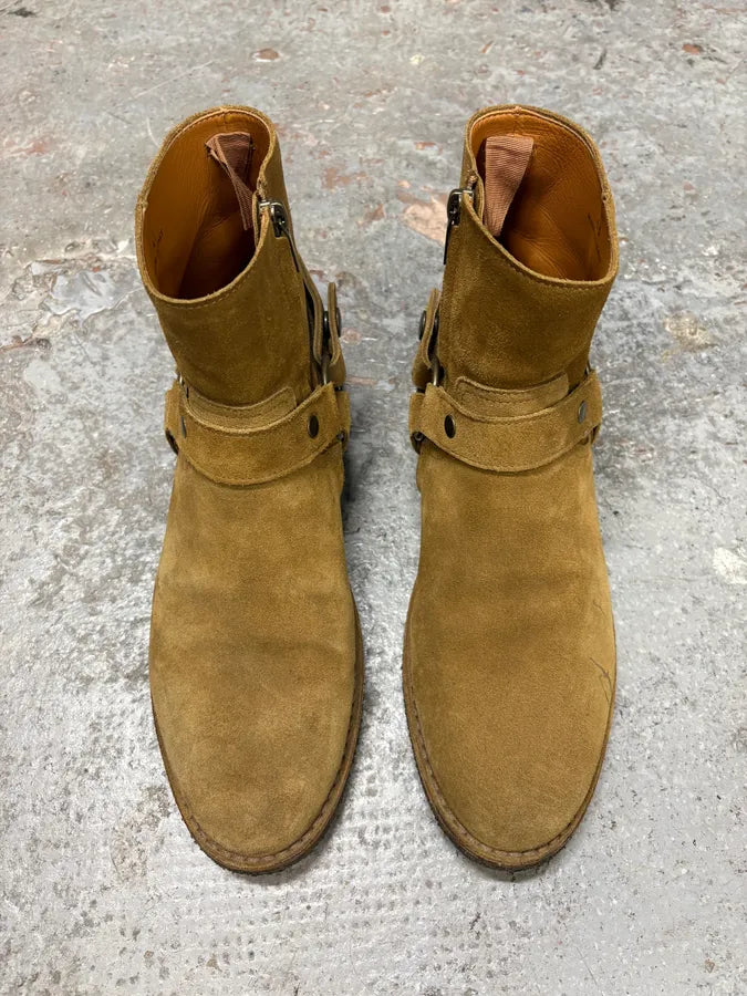 Saint Laurent Harness Beige Suede Leather Boots (43eu/us9.5) SHXRpay 1