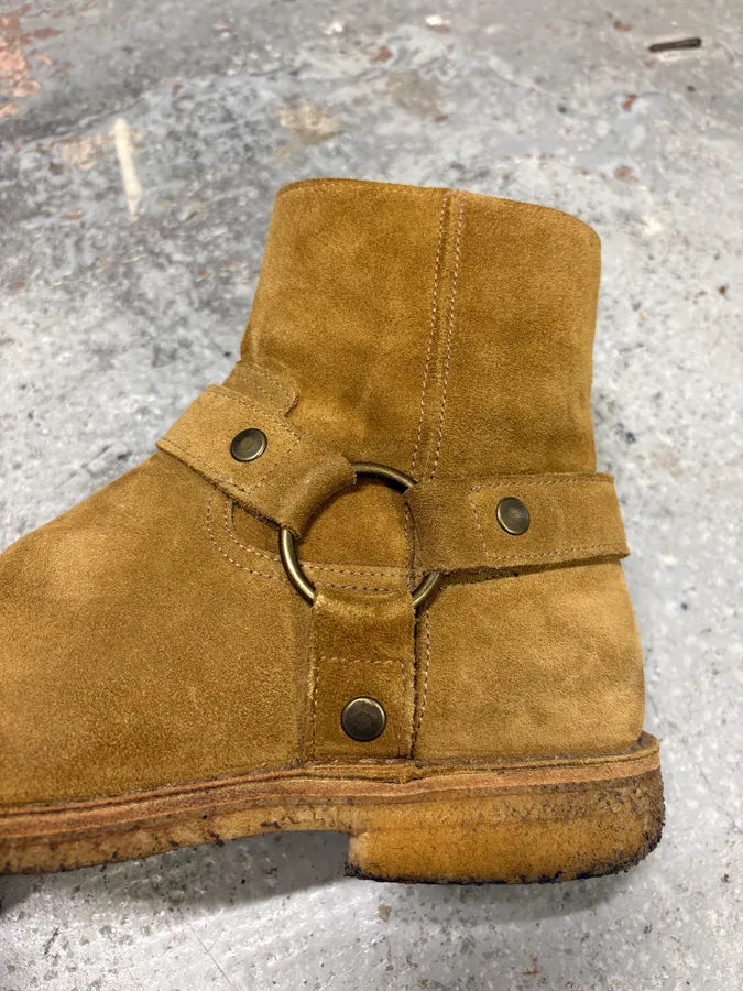 Saint Laurent Harness Beige Suede Leather Boots (43eu/us9.5) SHXRpay 7