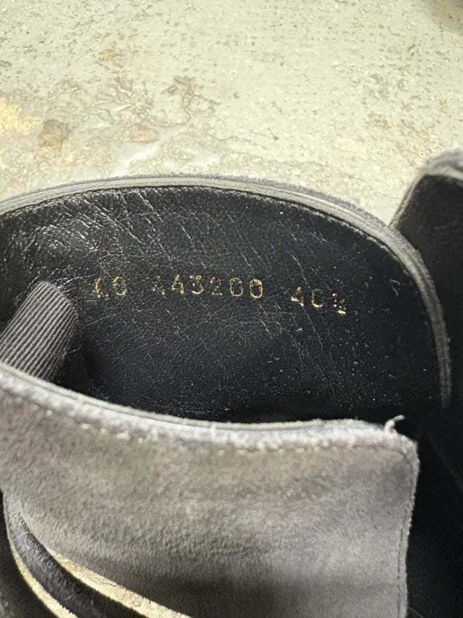 Saint Laurent Wyatt Jodhpur Suede Grey Boots qLXOISq 8