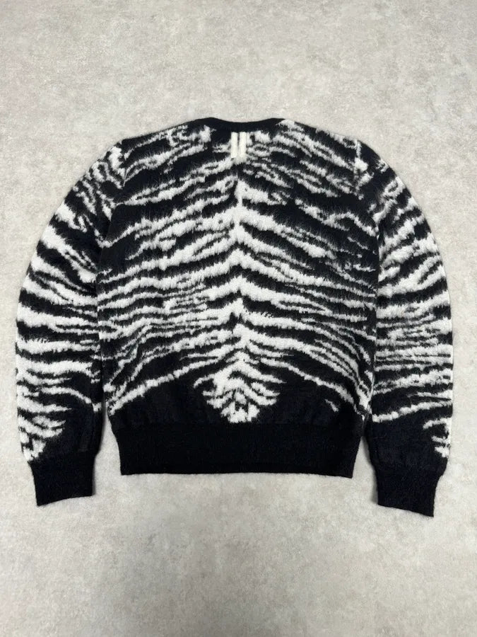 AW2014 Saint Laurent Zebra Wool Sweater by Hedi Slimane RPmdBOO 5