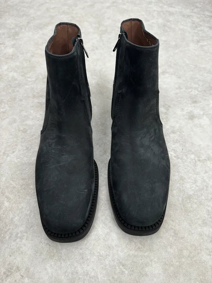 Salvatore Ferragamo Dark Grey Classy Chelsea Leather Boots JwaFNxy 2