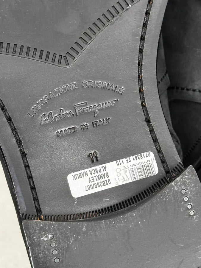 Salvatore Ferragamo Dark Grey Classy Chelsea Leather Boots JwaFNxy 6