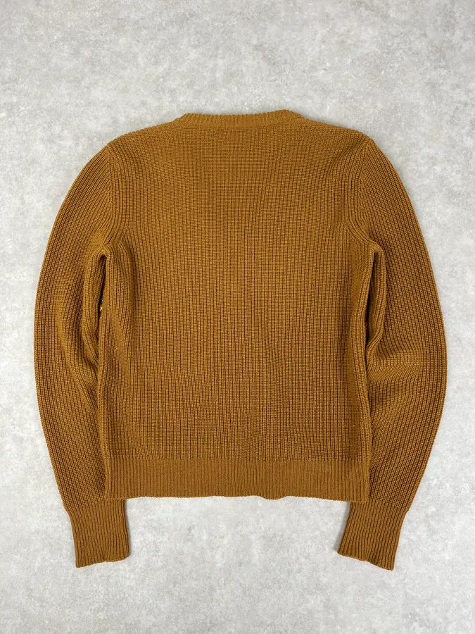 Salvatore Ferragamo Camel Cashmere Python Leather Cardigan Gxenwan 5