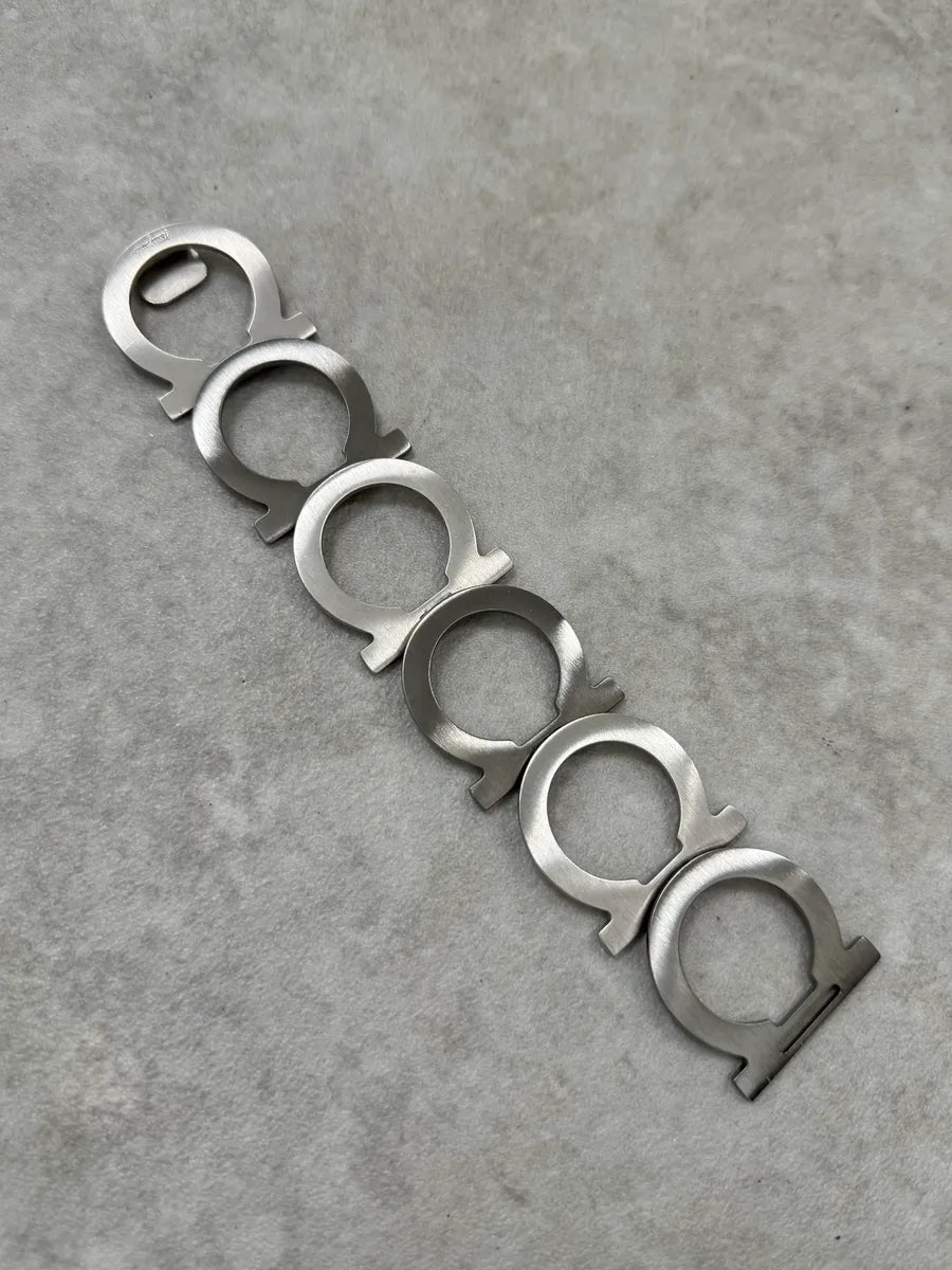 Salvatore Ferragamo Grey Omega Link Armband Bracelet gYRNHWP 4