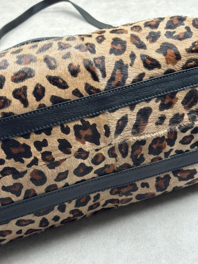Salvatore Ferragamo Leopard Calf Hair Handle Bag rAhTLda 13