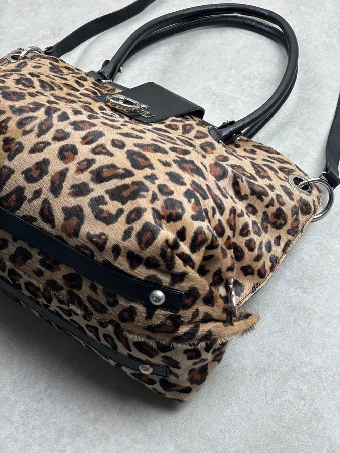 Salvatore Ferragamo Leopard Calf Hair Handle Bag rAhTLda 10