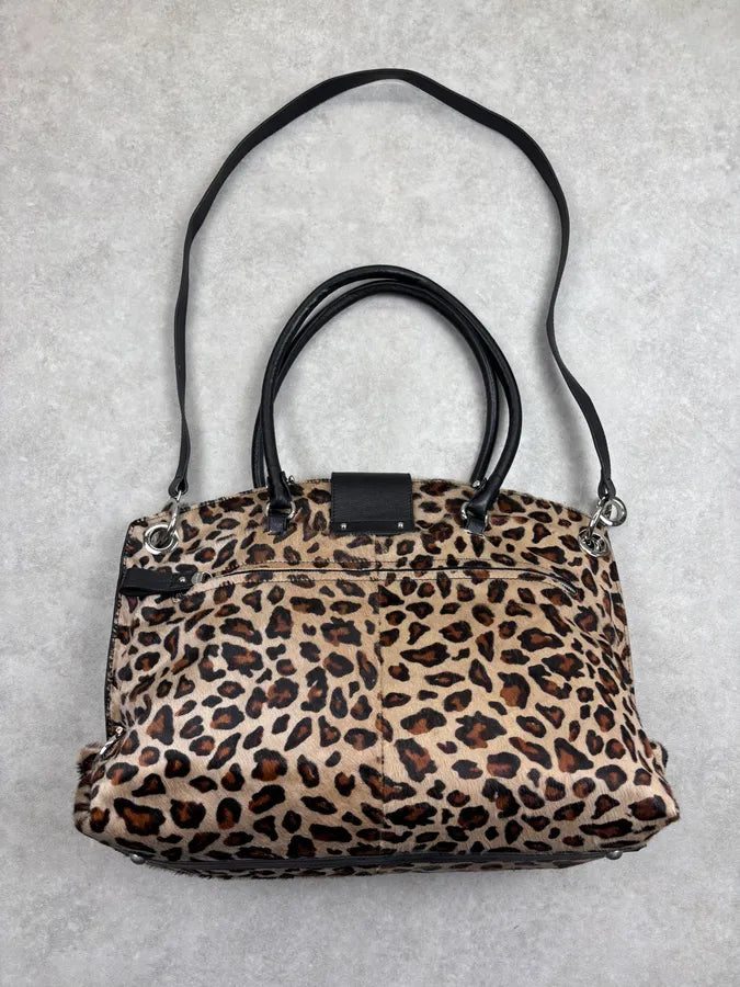 Salvatore Ferragamo Leopard Calf Hair Handle Bag rAhTLda 6