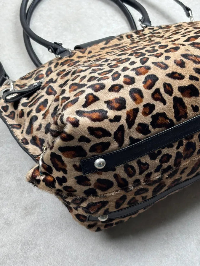 Salvatore Ferragamo Leopard Calf Hair Handle Bag rAhTLda 18