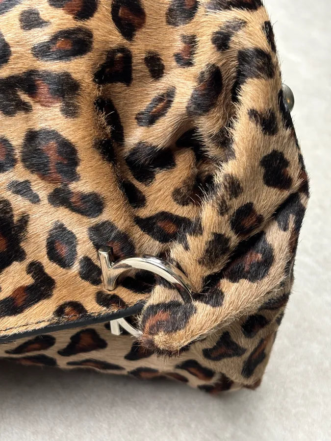 Salvatore Ferragamo Leopard Calf Hair Handle Bag rAhTLda 12