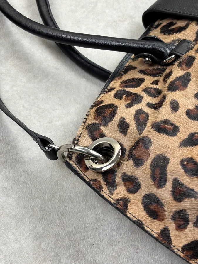 Salvatore Ferragamo Leopard Calf Hair Handle Bag rAhTLda 11