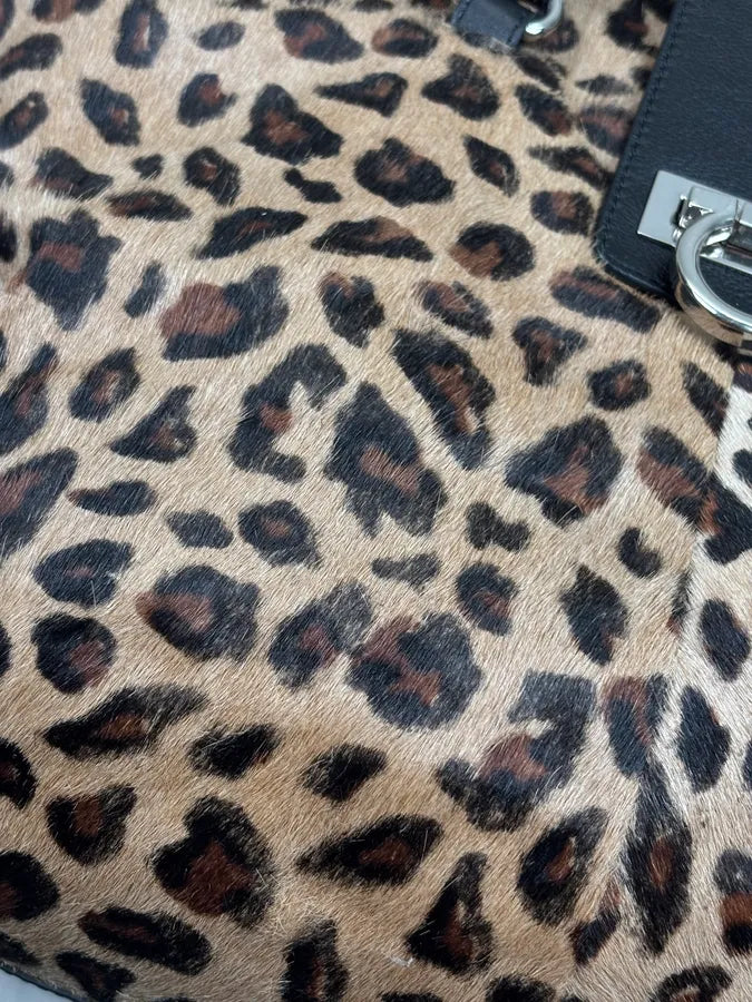 Salvatore Ferragamo Leopard Calf Hair Handle Bag rAhTLda 8