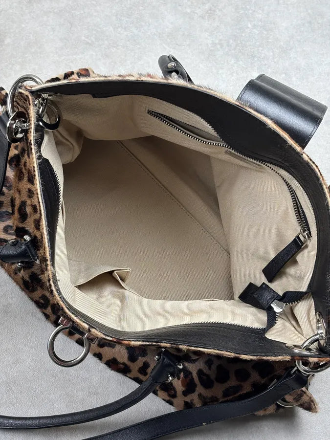 Salvatore Ferragamo Leopard Calf Hair Handle Bag rAhTLda 21