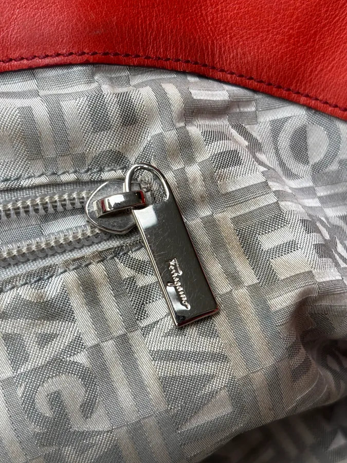 Salvatore Ferragamo Red Leather Buckle Tote Bag PYQFbkh 16