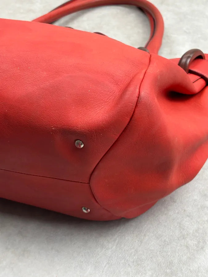 Salvatore Ferragamo Red Leather Buckle Tote Bag PYQFbkh 10
