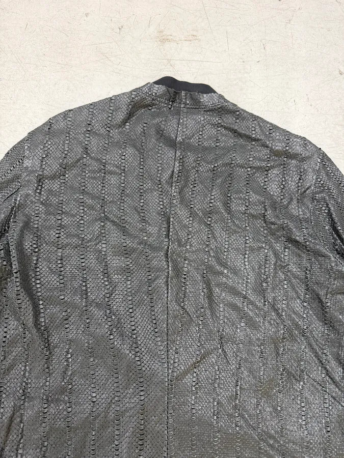 Salvatore Santoro Avant-Garde Genuine Leather Perforated Bomber Jacket VzSHzkU 10
