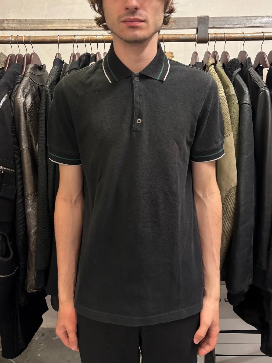 2000s Prada Black Signature Polo Shirt MTGxYYt 1