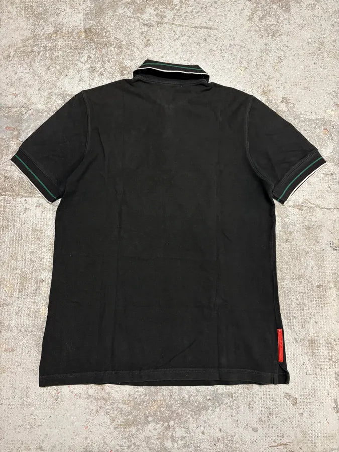 2000s Prada Black Signature Polo Shirt MTGxYYt 5