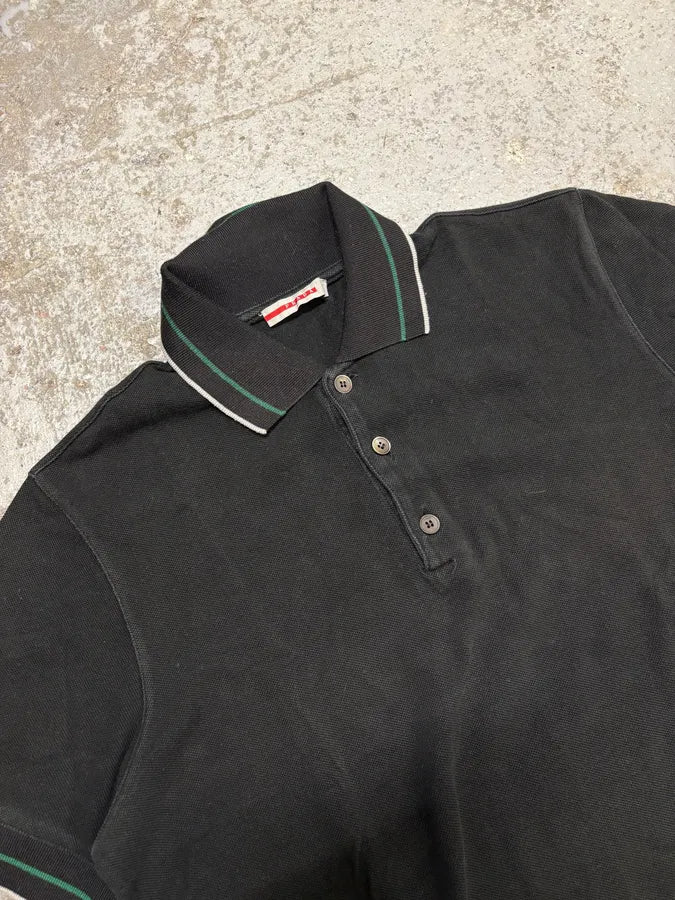2000s Prada Black Signature Polo Shirt MTGxYYt 4