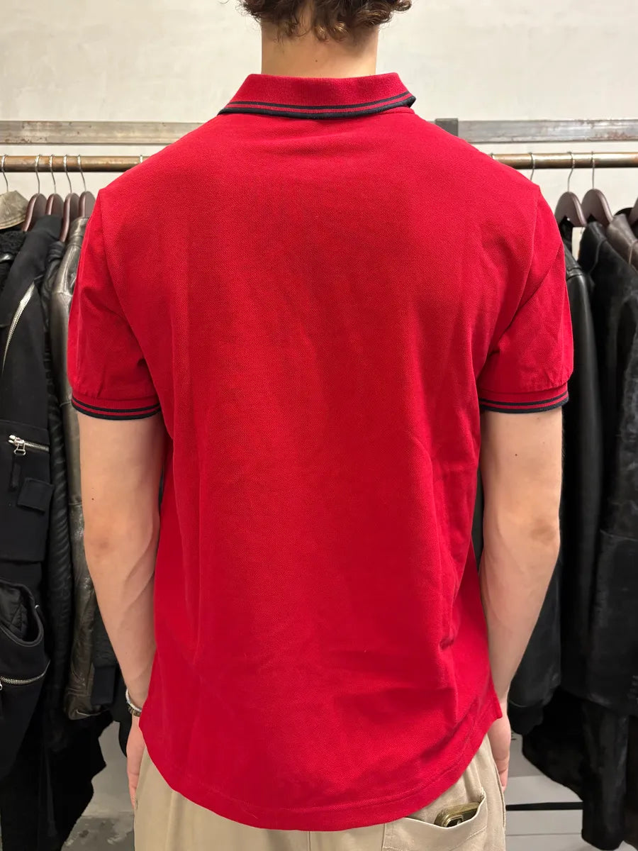 SS2015 Prada Devil Red & Black Lion Polo Shirt mmFGwBX 2