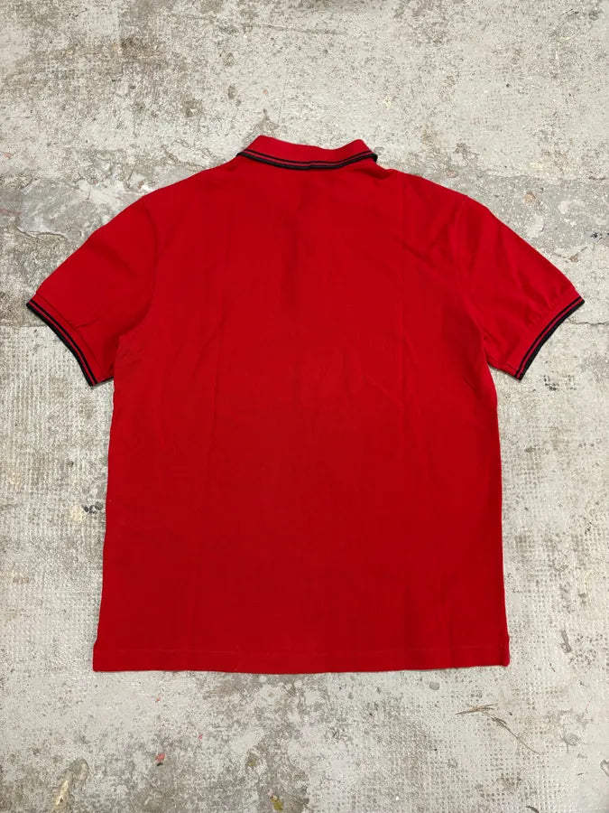 SS2015 Prada Devil Red & Black Lion Polo Shirt mmFGwBX 5
