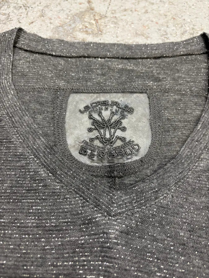 2000s Marithé + François Girbaud Grey Contemporary V Neck Longsleeves gilKPAB 7