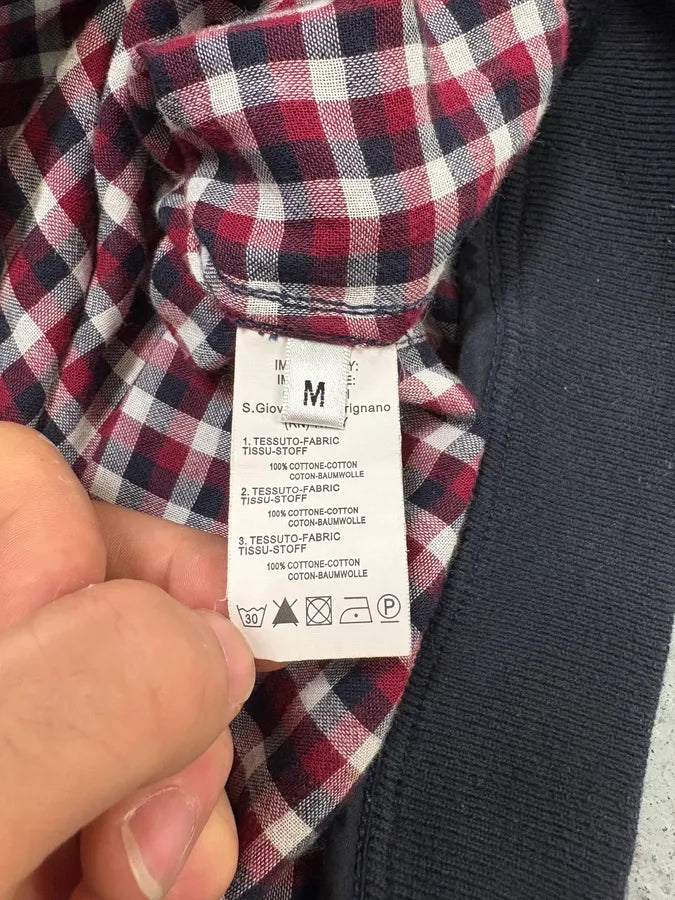2000s Marithé + François Girbaud Checked Red & Navy Utility Overshirt tGEsUbv 9