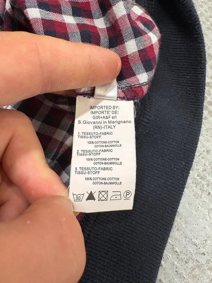 2000s Marithé + François Girbaud Checked Red & Navy Utility Overshirt tGEsUbv 11