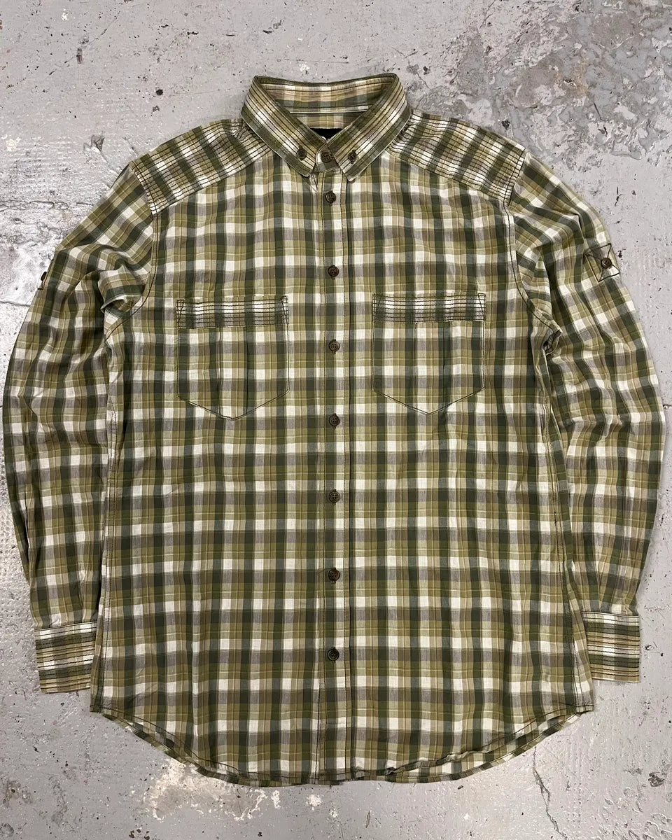 FW2005 Dolce & Gabbana Green Checked Shirt (M) zhQhufG 0