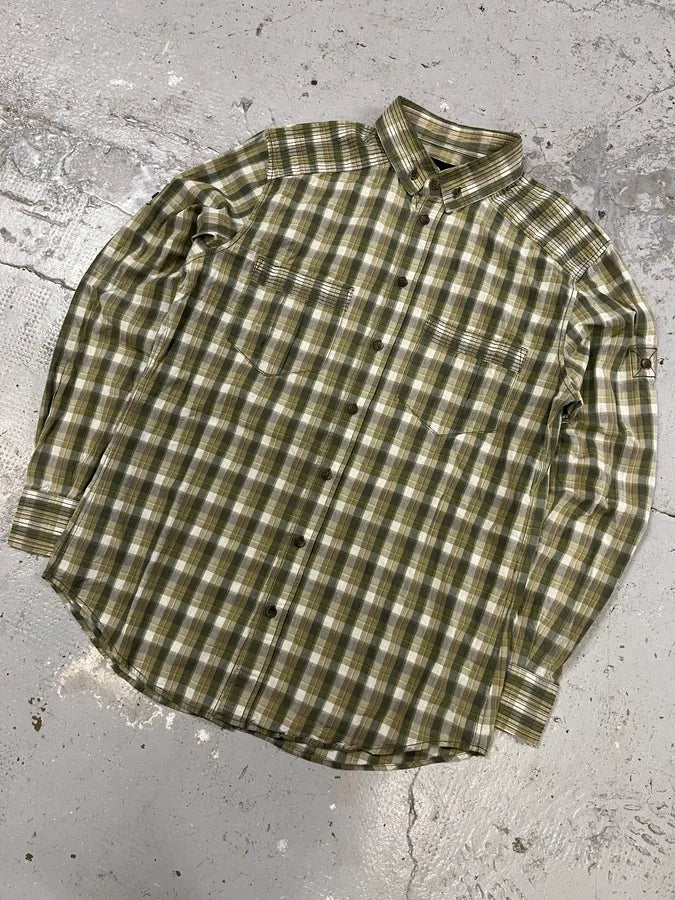 FW2005 Dolce & Gabbana Green Checked Shirt (M) zhQhufG 3