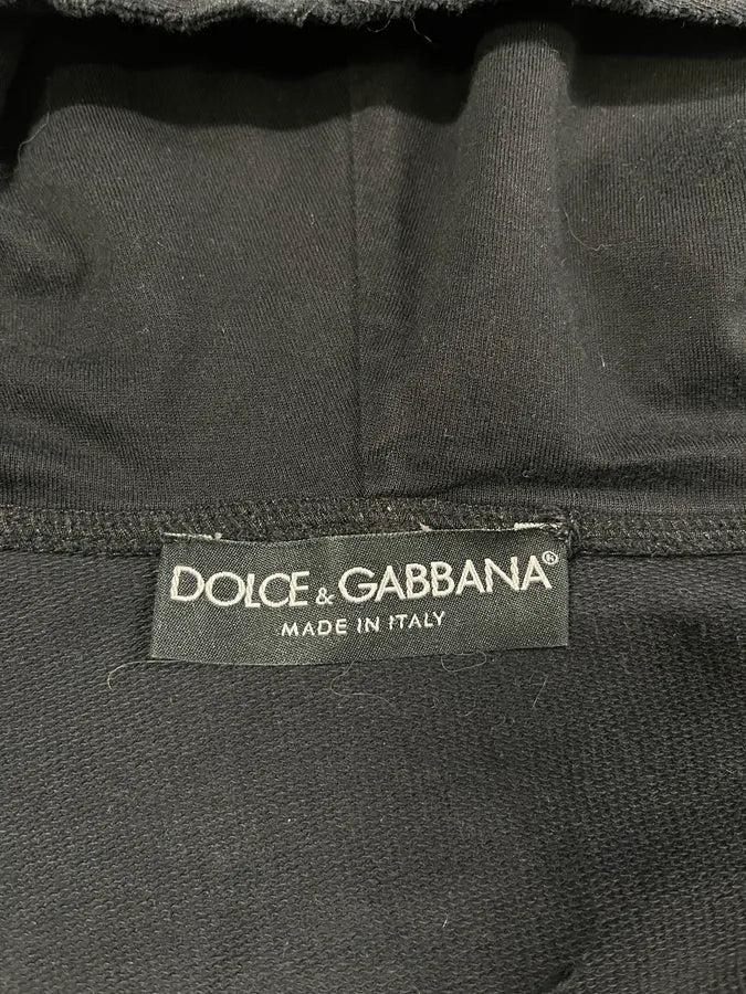 2010s Dolce & Gabbana Black Hooded Zip-up Sweatshirt (M/L) ATIBwCg 8