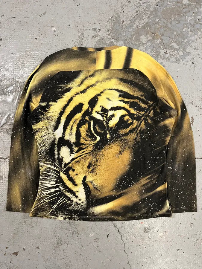 FW2000 Roberto Cavalli Savage Gold Tiger Top TVtIexj 0