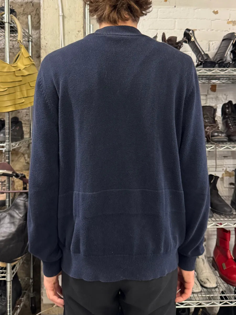 Dries Van Noten Navy Cardigan Zip-Up Sweater (S/M) WfxxlVV 2