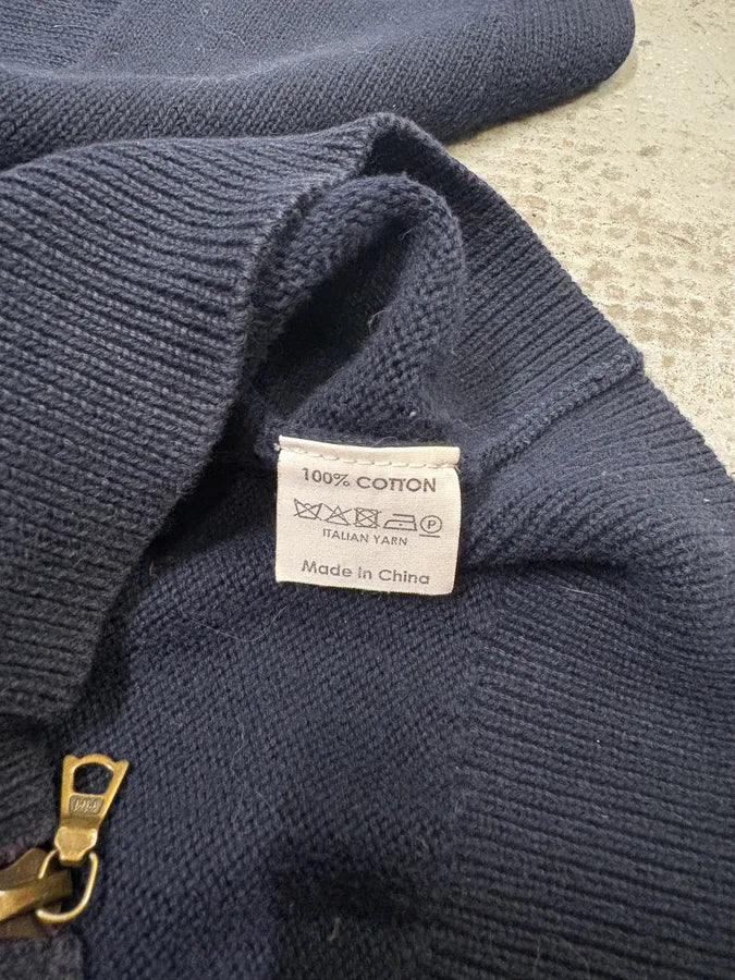 Dries Van Noten Navy Cardigan Zip-Up Sweater (S/M) WfxxlVV 8