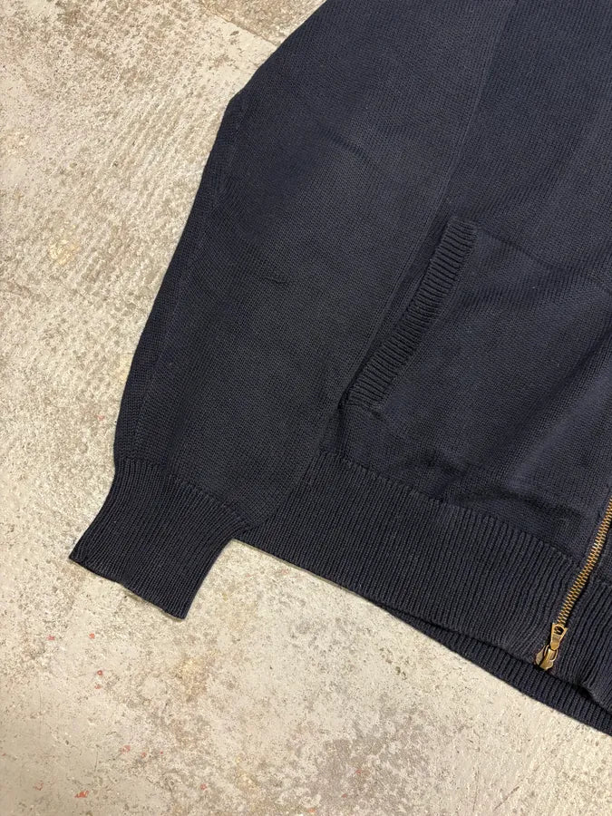 Dries Van Noten Navy Cardigan Zip-Up Sweater (S/M) WfxxlVV 7