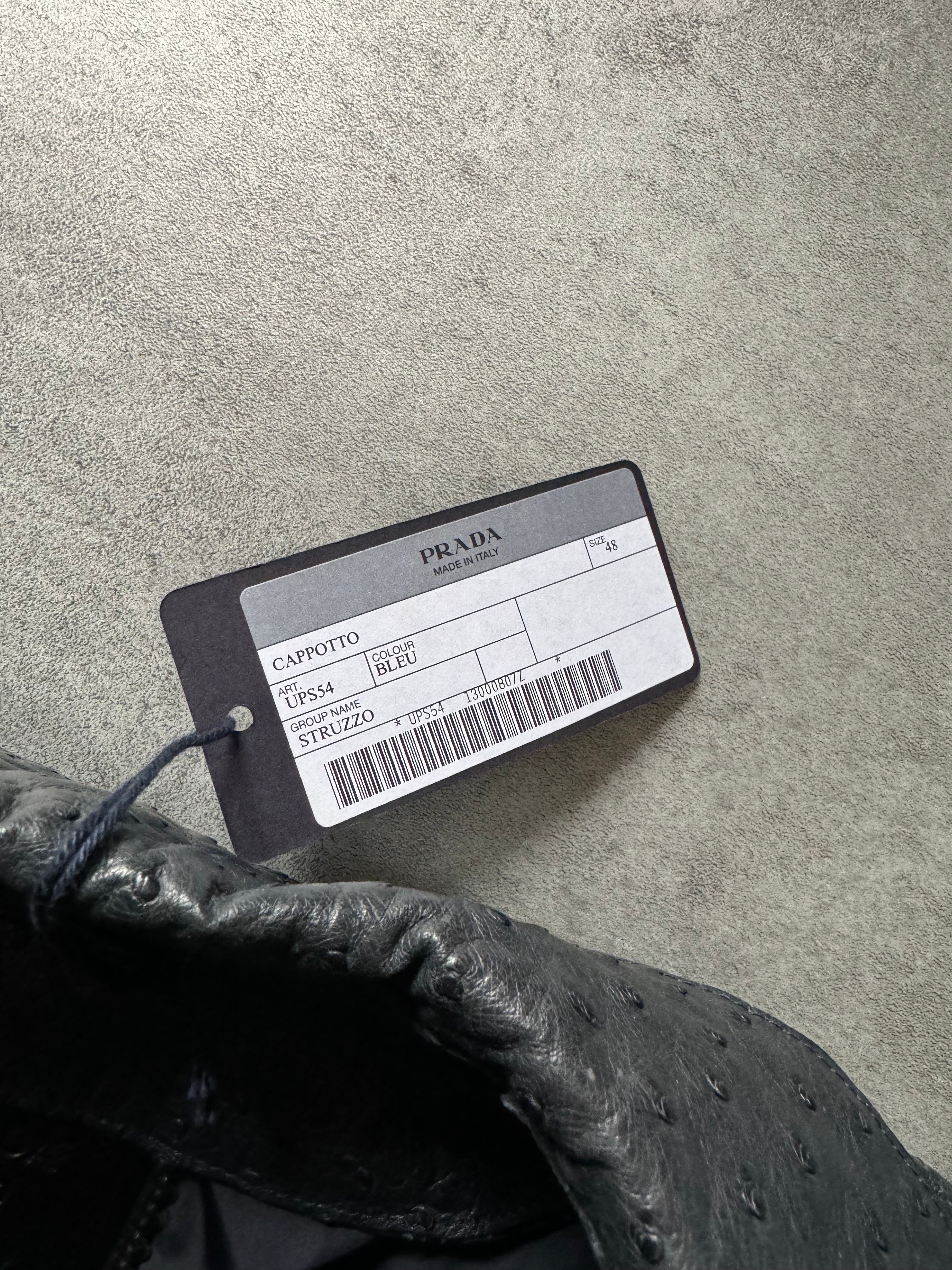 FW2000 Prada Ostrich Leather Trench Jacket (M) - 13