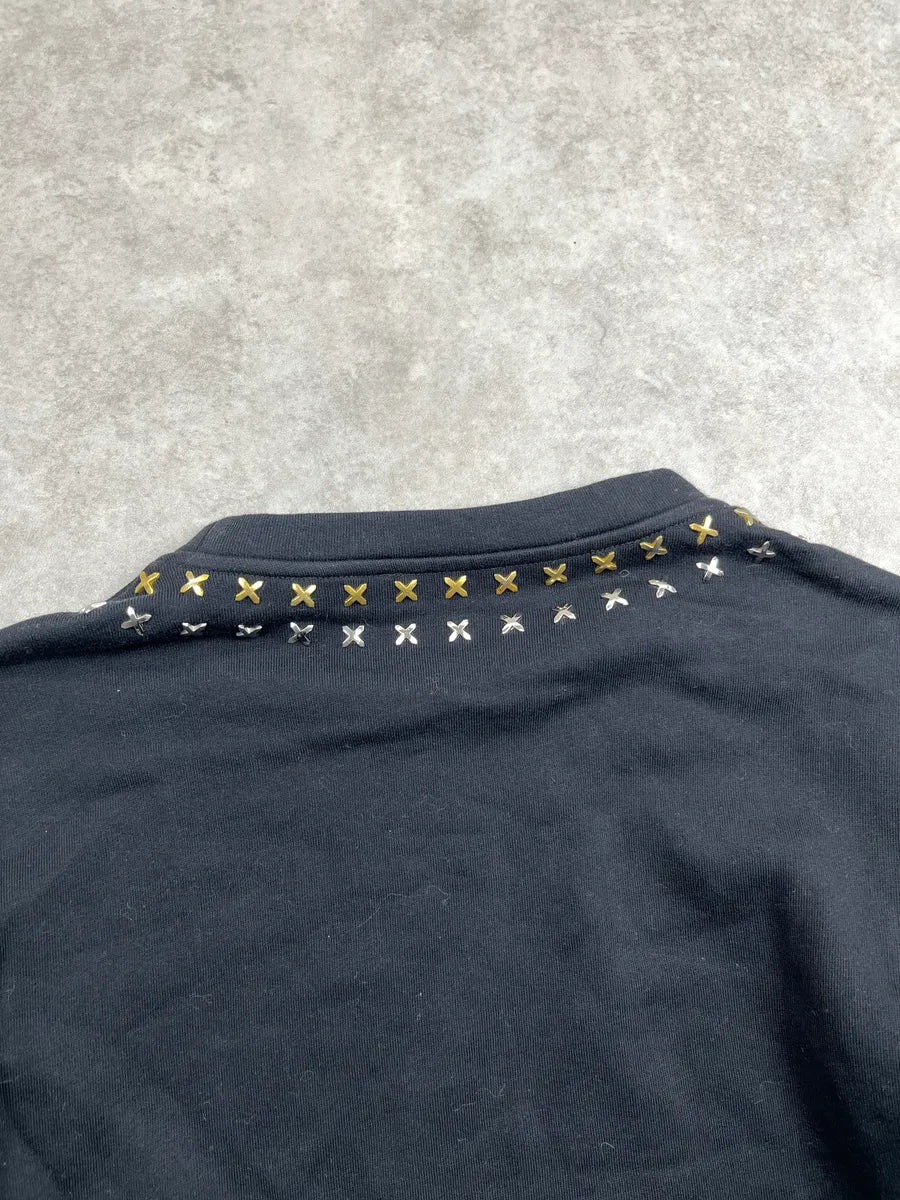 AW2017 Versace Collection Black Studded Sweater seXvLUAy 6