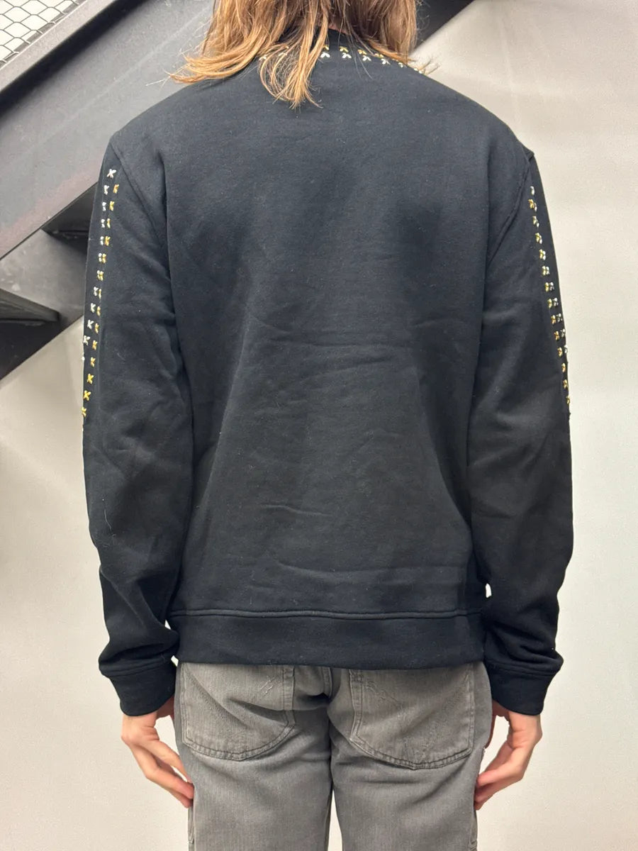 AW2017 Versace Collection Black Studded Sweater seXvLUAy 2
