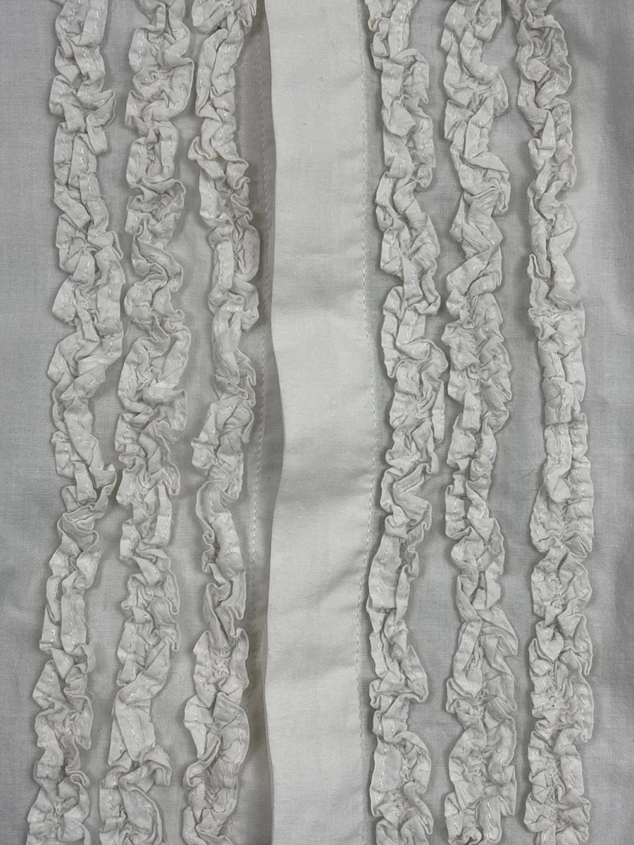 SS2009 Cavalli White Ruffled Button Shirt seaBvXZQ 8