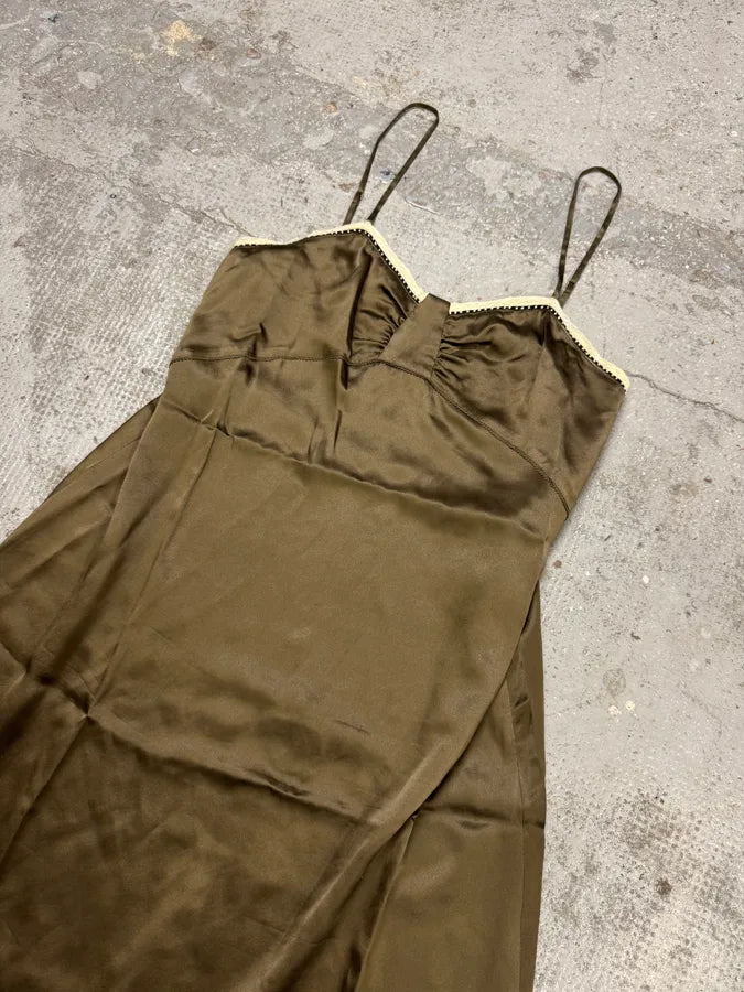 See by Chloé Silk Khaki Dress IkzdUsW 1