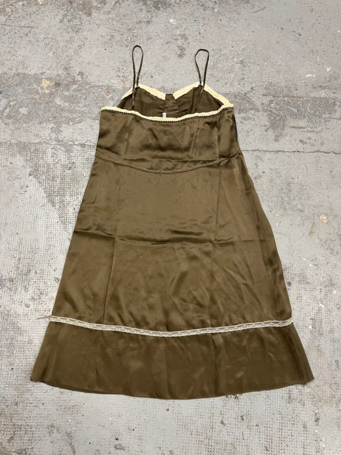 See by Chloé Silk Khaki Dress IkzdUsW 2
