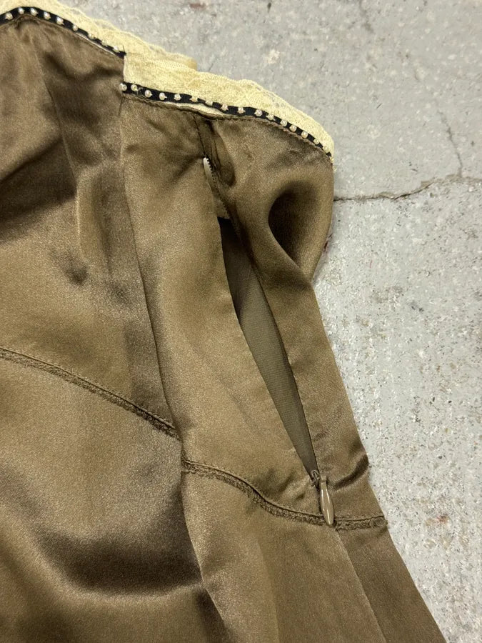 See by Chloé Silk Khaki Dress IkzdUsW 4